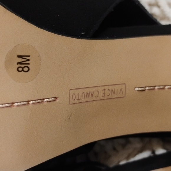 Vince Camuto Tashinta Black Suede Slingback Pointy Toe Heels - Picture 6 of 9